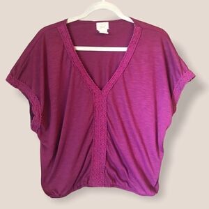 Oversized Lace Detail Top